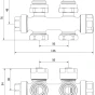 MEXEN - úhlový/rovný radiátorový ventil, Duplex, DN50, bílá W908-000-20