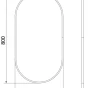 MEXEN - Loft zrcadlo 80 x 45 cm, zlatý rám 9851-080-045-000-50