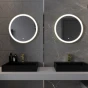 MEXEN - Esso zrcadlo s osvětlením 60 cm, LED 6000K zlatý rám 9825-060-060-611-50