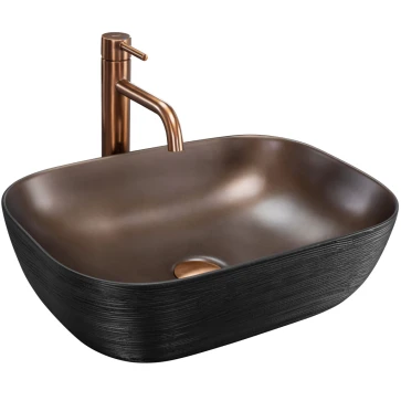 REA - Umyvadlo na desku Belinda COPPER BRUSH / Black REA-U6384
