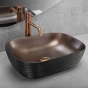 REA - Umyvadlo na desku Belinda COPPER BRUSH / Black REA-U6384