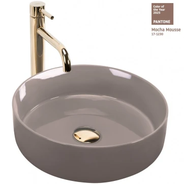 REA - Umyvadlo na desku SAMI Beige Shiny REA-U6382