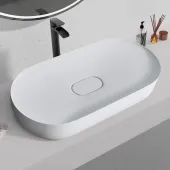 REA - Umyvadlo  IRIS 71 CM White na desku - konglomerát REA-U4305