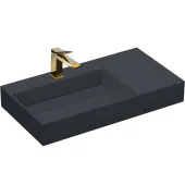 REA - Umyvadlo Archi 90 CM Grey MATT na desku - konglomerát REA-U4304