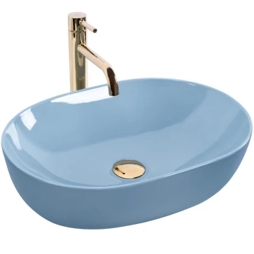 REA - Umyvadlo na desku LISA L.BLUE SHINY REA-U6620