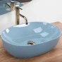 REA - Umyvadlo na desku LISA L.BLUE SHINY REA-U6620