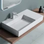 REA - Umyvadlo  Archi 75 CM White na desku - konglomerát REA-U4300