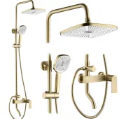 REA - Sprchový set STORM GOLD BRUSH REA-P9535