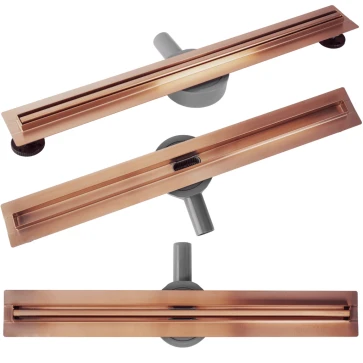 REA - Odtokový žlab Neox Slim pro Brushed Copper 90 REA-G4808