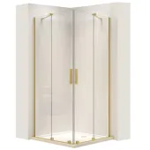 REA - Sprchová kabina Montana Double Gold Brush 80x100 REA-K6635