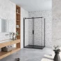 Sprchový kout DIAMOND BLACK 140x90 L/P varianta
