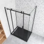 Sprchový kout DIAMOND BLACK 140x90 L/P varianta