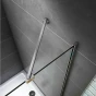 Obdélníkový sprchový kout MELODY B5 80x70 s jednokřídlými dveřmi s pevnou stěnou 