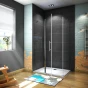 Obdélníkový sprchový kout MELODY B5 80x70 s jednokřídlými dveřmi s pevnou stěnou 