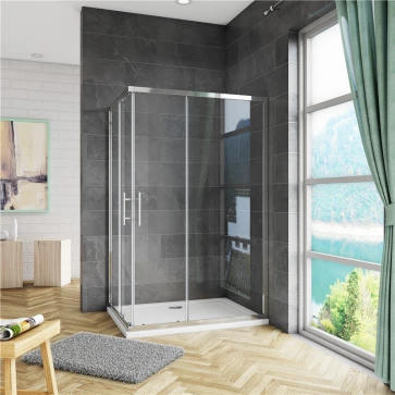 Sprchový kout obdélníkový, SIMPLE BASIC 90x70x185 L/P varianta, rohový vstup včetně sprchové vaničky z litého mramoru 