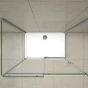 Třístěnný sprchový kout HARMONY U3 80x140x80 L/P varianta včetně sprchové vaničky z litého mramoru