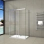 Třístěnný sprchový kout HARMONY U3 80x140x80 L/P varianta včetně sprchové vaničky z litého mramoru