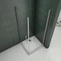 Sprchový kout SOLO D1 R76, 76x76x185 se dvěma jednokřídlými dveřmi, rohový vstup 
