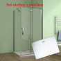 Obdélníkový sprchový kout MELODY B8 90x70 se zalamovacími dveřmi včetně sprchové vaničky z litého mramoru