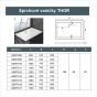 Sprchový kout MELODY BLACK R907, 90x70 se zalamovacími dveřmi včetně sprchové vaničky z litého mramoru