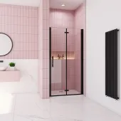 Sprchové dveře MELODY BLACK B8 110 zalamovací 109-112 x 195