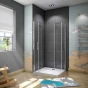 Obdelníkový sprchový kout SOLO R810, 80x100 se zalamovacími dveřmi, rohový vstup