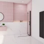 Zalamovací WALK-IN zástěna Melody Black WF1 72,5x195, čiré sklo 