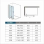 Zalamovací WALK-IN zástěna Melody WF1 106,5x195, čiré sklo 