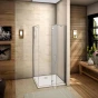 Sprchový kout MELODY F5 120x80 s jednokřídlými dveřmi s pevnou stěnou, (dveře 120 / boční stěna 80)  