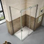 Sprchový kout DIAMOND 140x80 L/P varianta včetně sprchové vaničky z litého mramoru