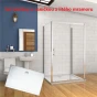 Třístěnný sprchový kout SYMPHONY U3 120x70x70 s posuvnými dveřmi včetně sprchové vaničky z litého mramoru