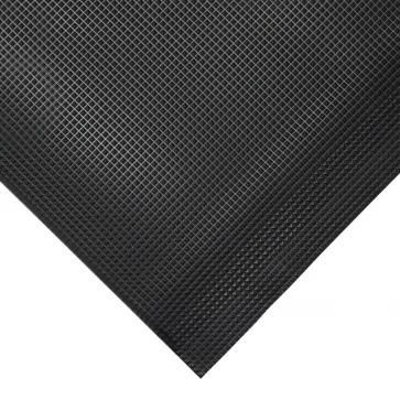 Černá gumová protiskluzová protiúnavová průmyslová rohož - 90 x 60 x 1,5 cm