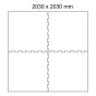 Černo-červená gumová modulová puzzle dlažba (roh) FLOMA IceFlo SF1100 - 100 x 100 x 0,8 cm