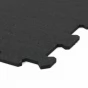 Černá gumová modulová puzzle dlažba (roh) FLOMA FitFlo SF1050 - 95,6 x 95,6 x 1,6 cm