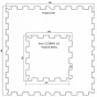 Černá gumová modulová puzzle dlažba (roh) FLOMA FitFlo SF1050 - 95,6 x 95,6 x 1,6 cm