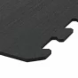 Černá gumová modulová puzzle dlažba (roh) FLOMA FitFlo SF1050 - 95,6 x 95,6 x 1,6 cm