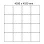 Černá gumová modulová puzzle dlažba (roh) FLOMA FitFlo SF1050 - 95,6 x 95,6 x 1,6 cm