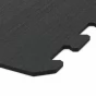 Černá gumová modulová puzzle dlažba (roh) FLOMA FitFlo SF1050 - 47,8 x 47,8 x 0,8 cm