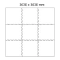 Černá gumová modulová puzzle dlažba (roh) FLOMA FitFlo SF1050 - 47,8 x 47,8 x 0,8 cm