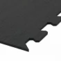 Černá gumová modulová puzzle dlažba (okraj) FLOMA FitFlo SF1050 - 95,6 x 95,6 x 1,6 cm