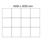 Černo-šedá gumová modulová puzzle dlažba (roh) FLOMA FitFlo SF1050 - 95,6 x 95,6 x 1,6 cm