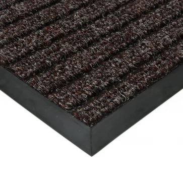 Hnědá textilní zátěžová čistící rohož Shakira - 200 x 400 x 1,6 cm