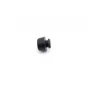 Černý gumový doraz nástrčný do díry FLOMA - průměr 1,7 cm x 0,9 cm a výška krku 0,3 cm