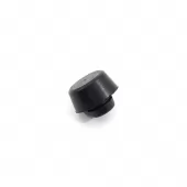 Černý gumový doraz nástrčný do díry FLOMA - průměr 2,5 cm x 1,2 cm a výška krku 0,3 cm
