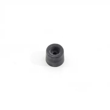 Černý gumový kónický doraz s dírou pro šroub FLOMA - průměr 3 cm x 2,5 cm